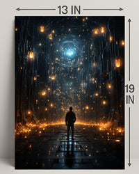 Journey Through The Luminous Corridor Poster PosterGoat