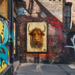 The Majestic Bull Poster PosterGoat