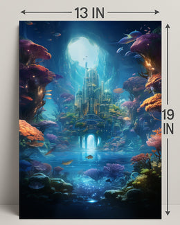Enchanted Underwater City Poster