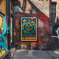 El Salvador A Vibrant Mosaic Poster