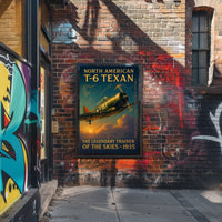 North American T-6 Texan Vintage Aviation Poster