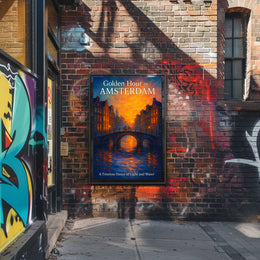 Golden Hour in Amsterdam Poster