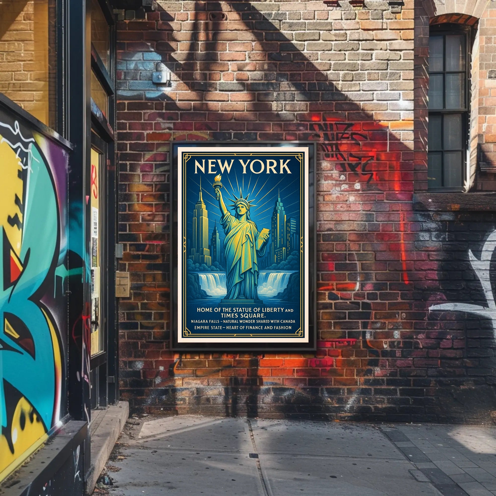 New York Landmarks Poster