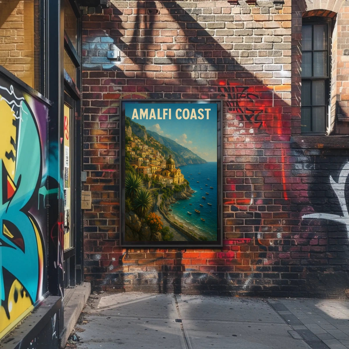 Amalfi Coast Poster Wall Art for Coastal Decor Lovers