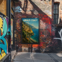 Amalfi Coast Poster Wall Art for Coastal Decor Lovers