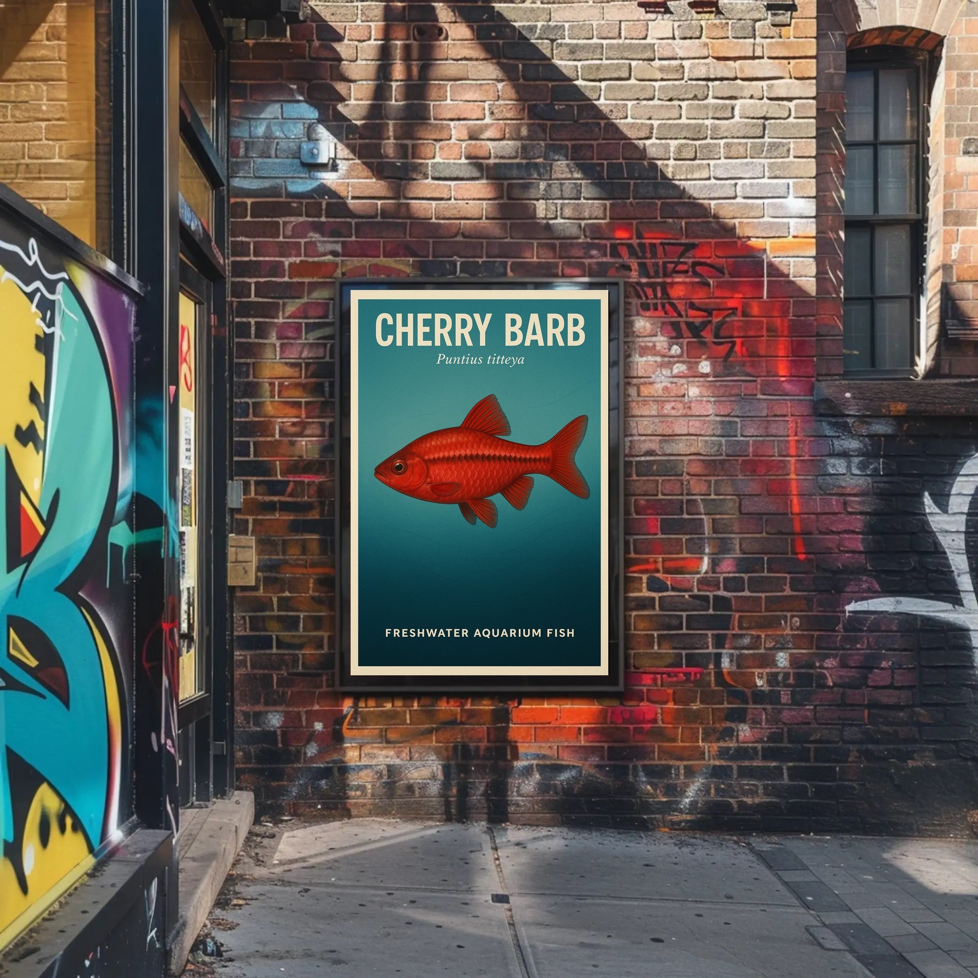 Cherry Barb Freshwater Aquarium Fish Poster PosterGoat