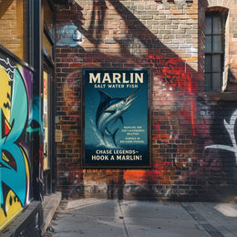 Marlin Adventure Sports Poster PosterGoat