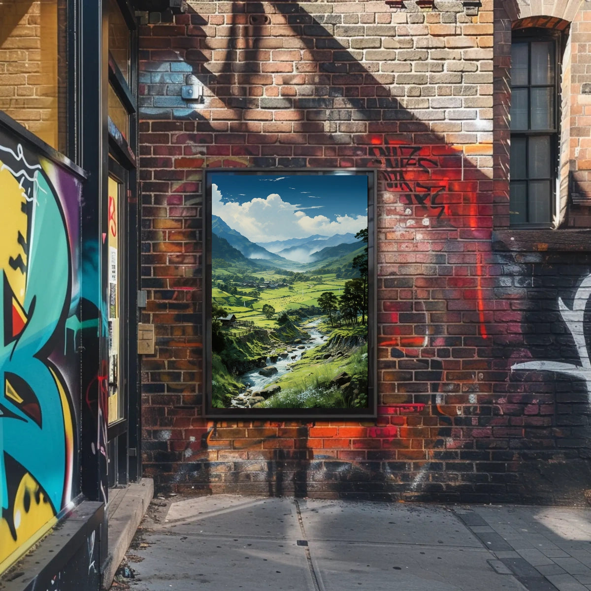 Serene Valley Landscape Poster