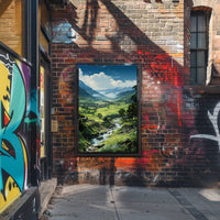 Serene Valley Landscape Poster