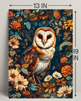 Enchanted Owl In Bloom William Morris Art Poster