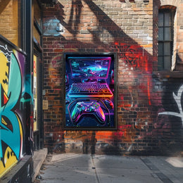 Neon Gaming Universe Poster