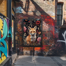 Fox in Floral Wonderland Poster Wall Art