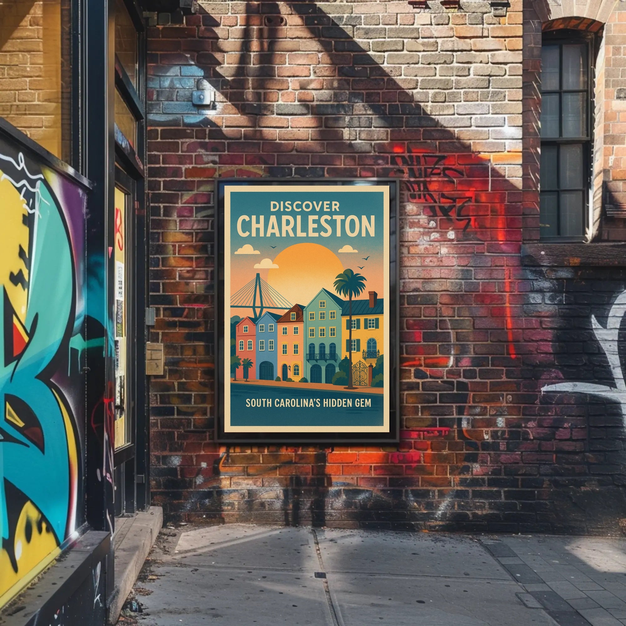 Charleston Vintage Travel Poster