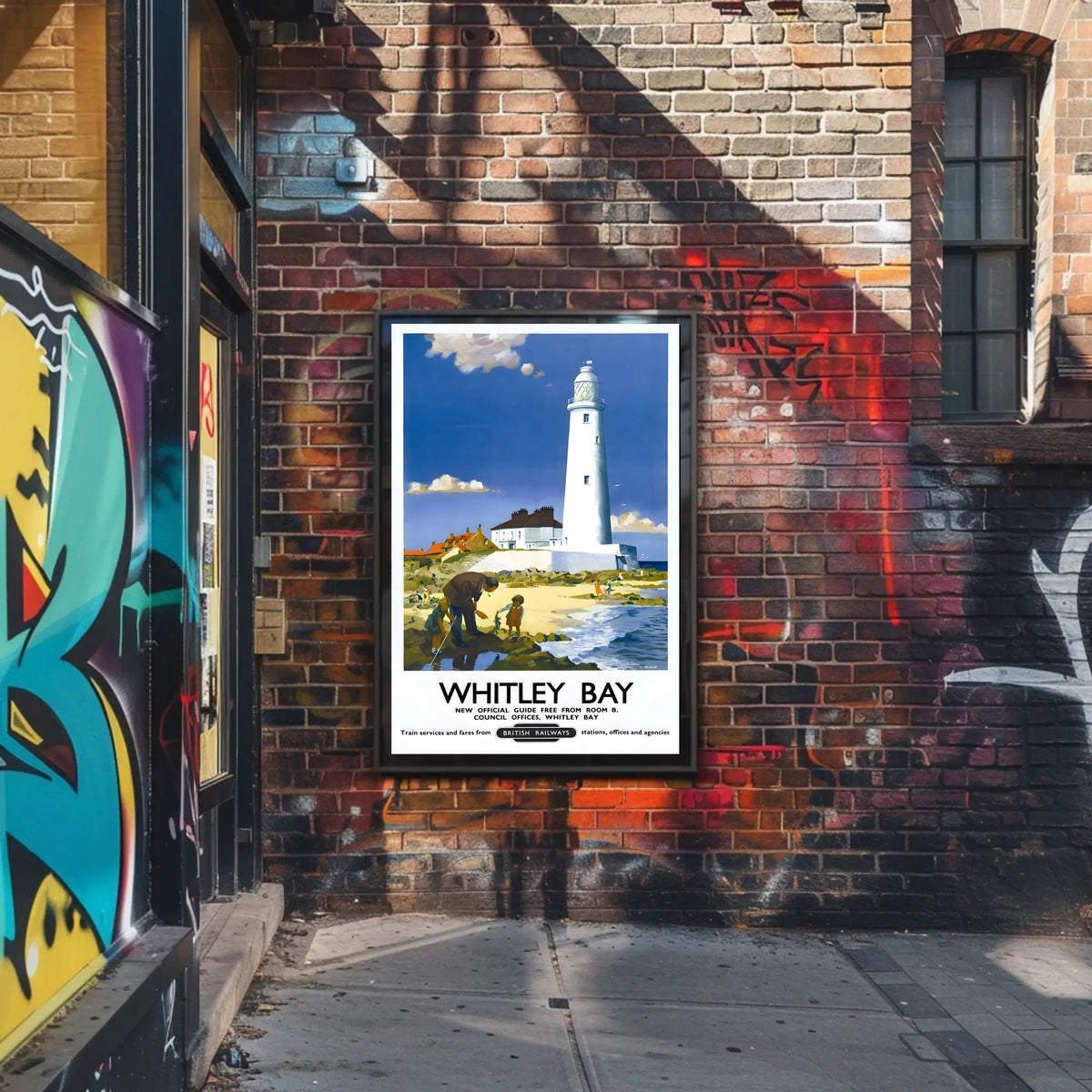 Whitley Bay Travel Poster