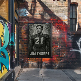 Jim Thorpe Iconic Athlete Poster
