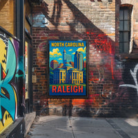 Raleigh, North Carolina Skyline Poster