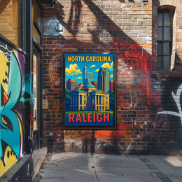 Raleigh, North Carolina Skyline Poster