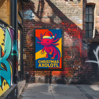 Christmas Axolotl Poster for Animal Lovers