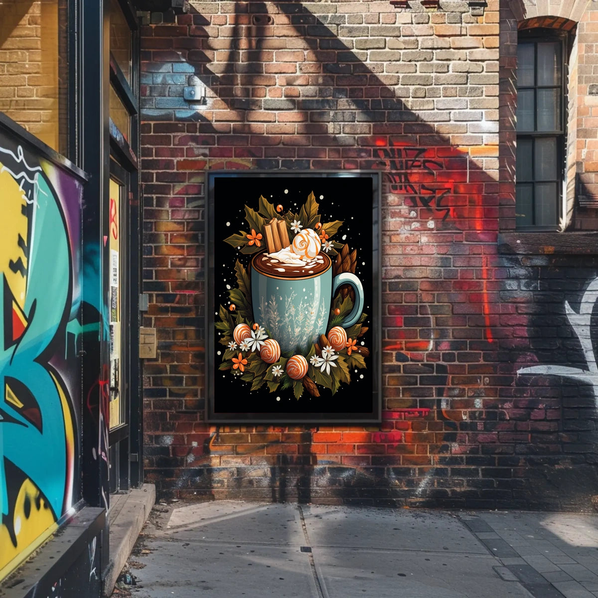 Cozy Seasonal Beverage Art Poster - Abstract or Artistic Poster