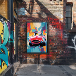Vibrant Classic Car Art Poster PosterGoat