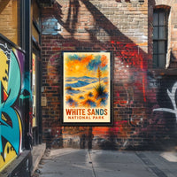 White Sands National Park Watercolor Art Poster