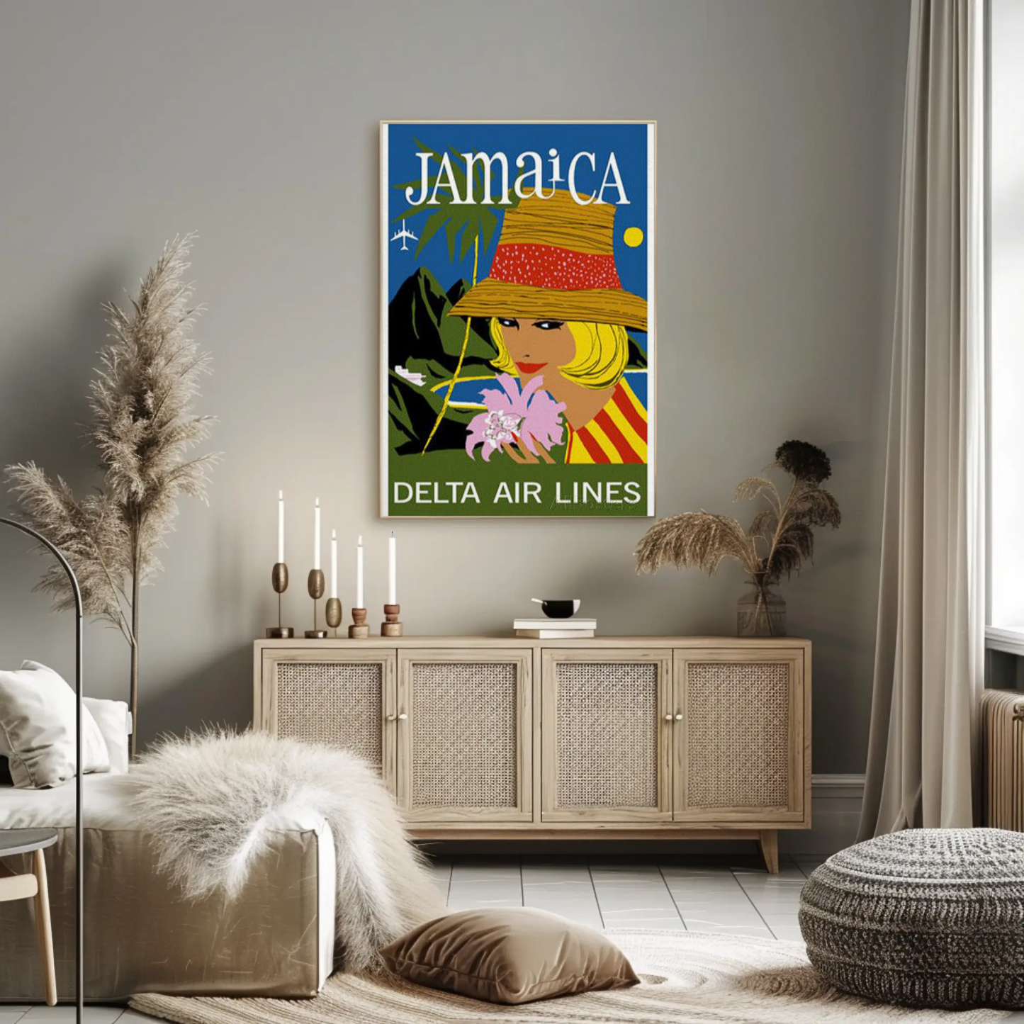 Jamaica - Delta Air Lines Vintage Travel Poster