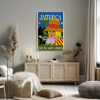 Jamaica - Delta Air Lines Vintage Travel Poster