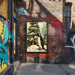 Festive Penguin Wonderland Poster