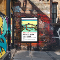 Katsushika Hokusai Under the Mannen Bridge at Fukagawa Poster