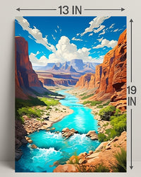 Majestic Canyon Landscape Poster