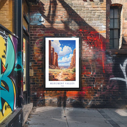 Monument Valley Majestic Landscape Travel Poster PosterGoat