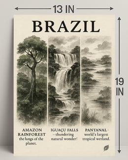 Wonders of Brazil Poster PosterGoat