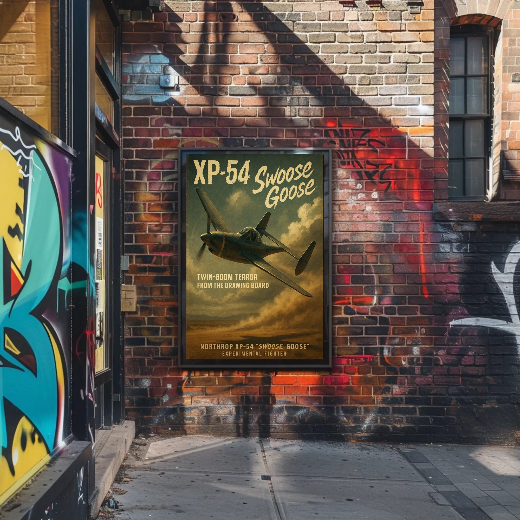XP-54 Swoose Goose WWII Era Aviation Artwork