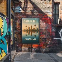 San Diego Skyline Poster