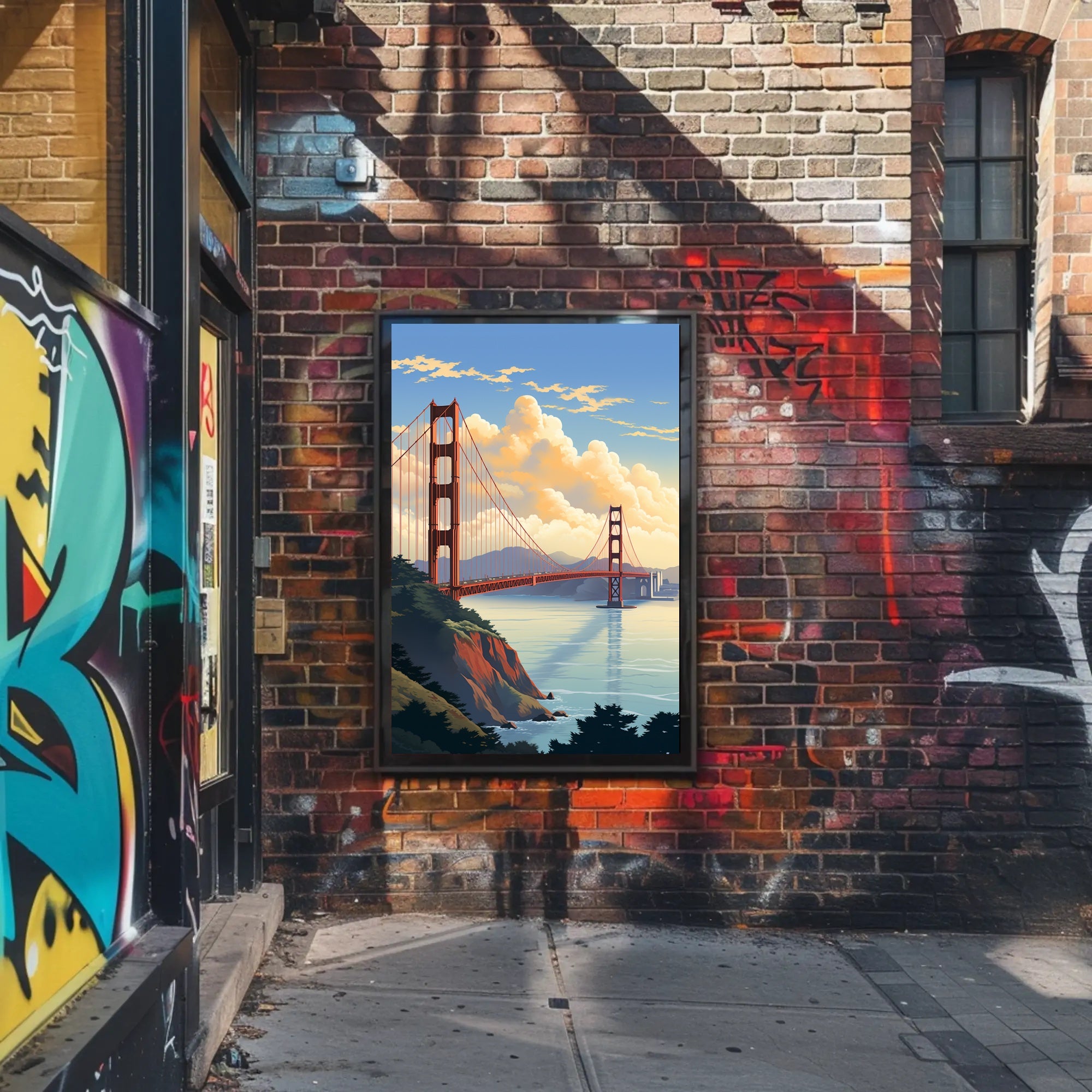 Golden Gate Bridge At Sunset Poster