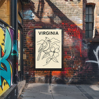 Virginia Nature Illustration Poster