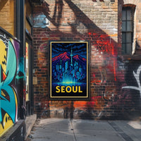 Seoul Skyline Art Poster