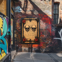 Gothic Skulls And Roses Poster