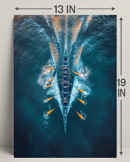 Rowing In Harmony Poster PosterGoat