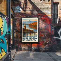 Burlington Lake Champlain Lights Poster