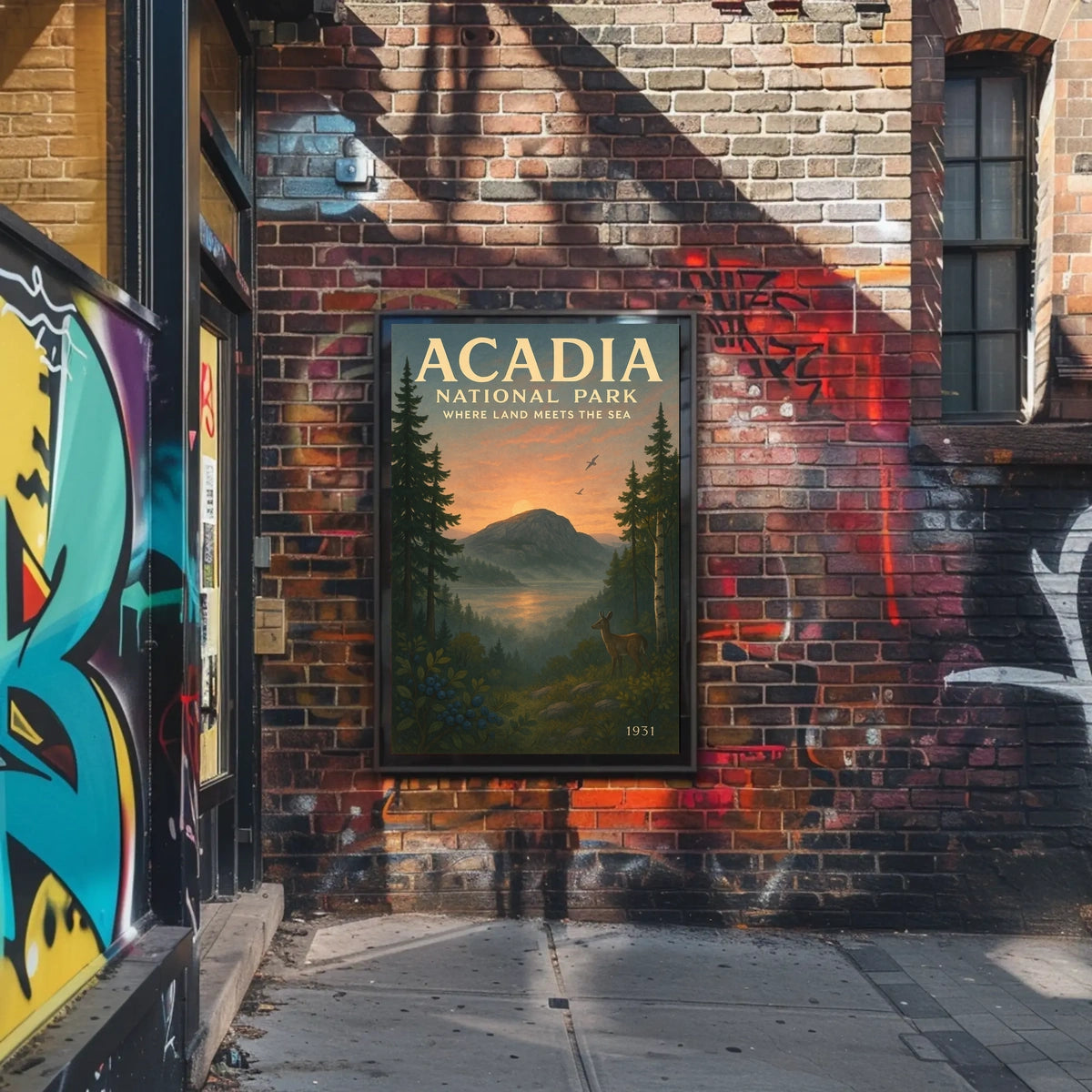 Acadia National Park Where Land Meets Poster