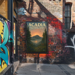 Acadia National Park Where Land Meets Poster