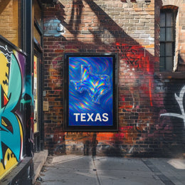 Texas In Vibrant Colors Poster