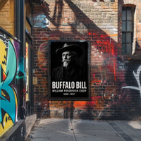 Buffalo Bill Monochrome Portrait for Cultural Heritage Poster