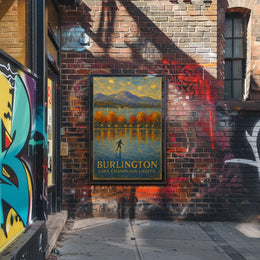 Burlington Lake Champlain Lights Poster