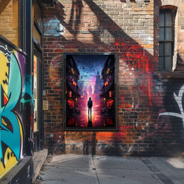 Neon Cityscape Poster