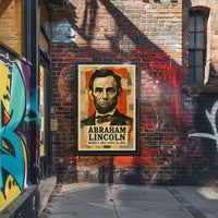 Abraham Lincoln 16th President of the United States Layered paper Collage Poster