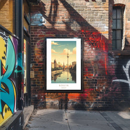Berlin Skyline Poster PosterGoat