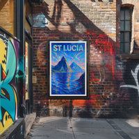 St. LuciaS Vibrant Landscape Poster