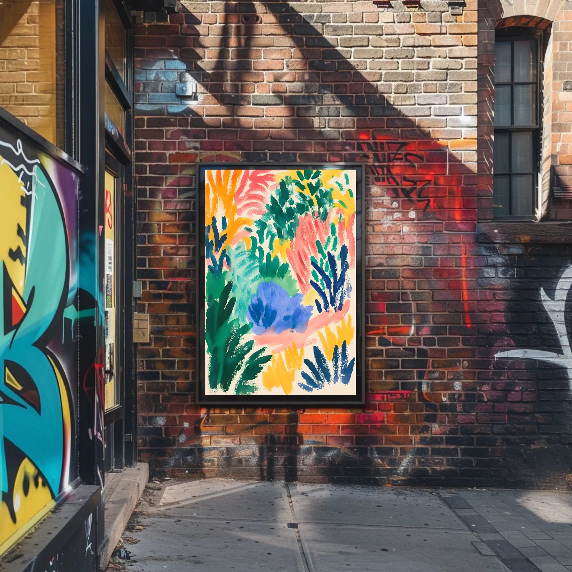Vibrant Abstract Expressionism Poster for Artistic Home Decor